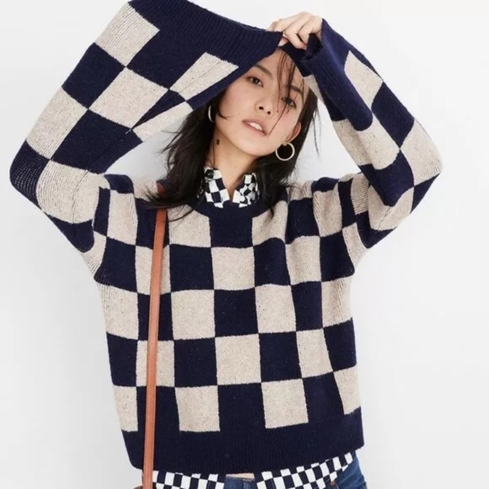 Madewell checkered sweater